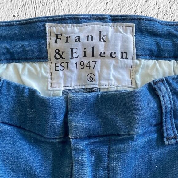 FRANK & EILEEN Jeans Wicklow Italian Performance Denim Straight Leg Blue Size 6 - Picture 5 of 16